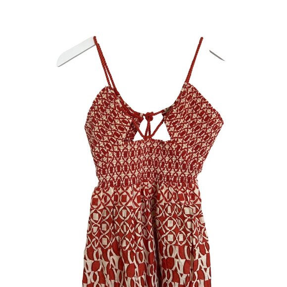 Anthropologie Smocked  Midi Dress With Front Slits - Picture 6 of 7
